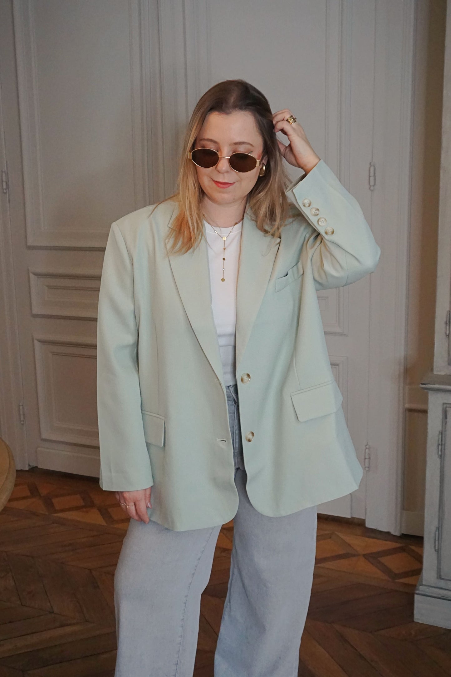 Blazer vert menthe pastel
