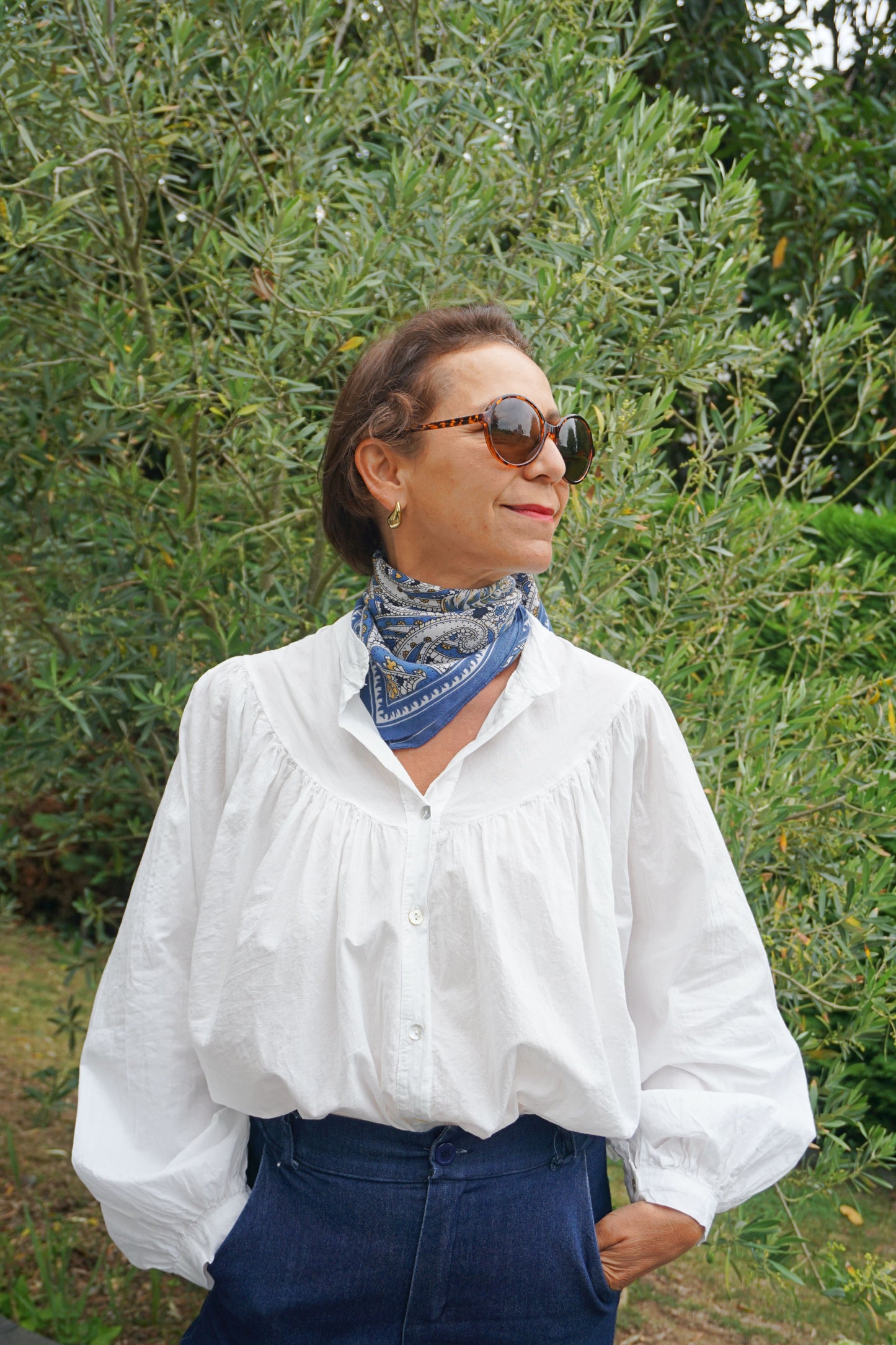 Blouse fluide coton blanche
