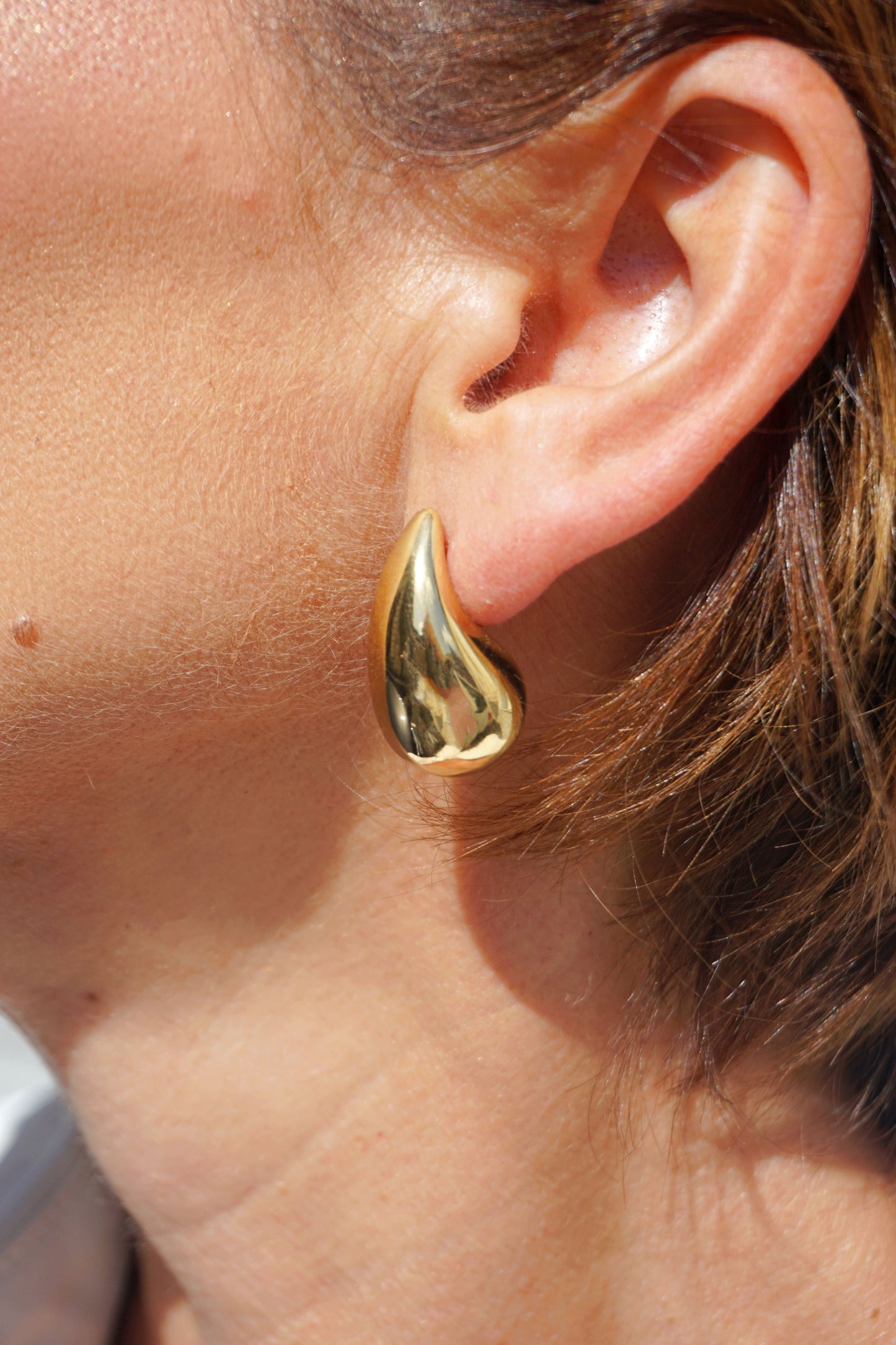 Golden drop earrings