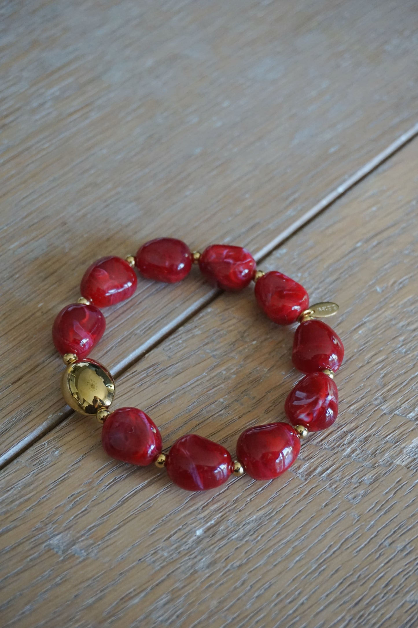 Bracelet résine bordeaux