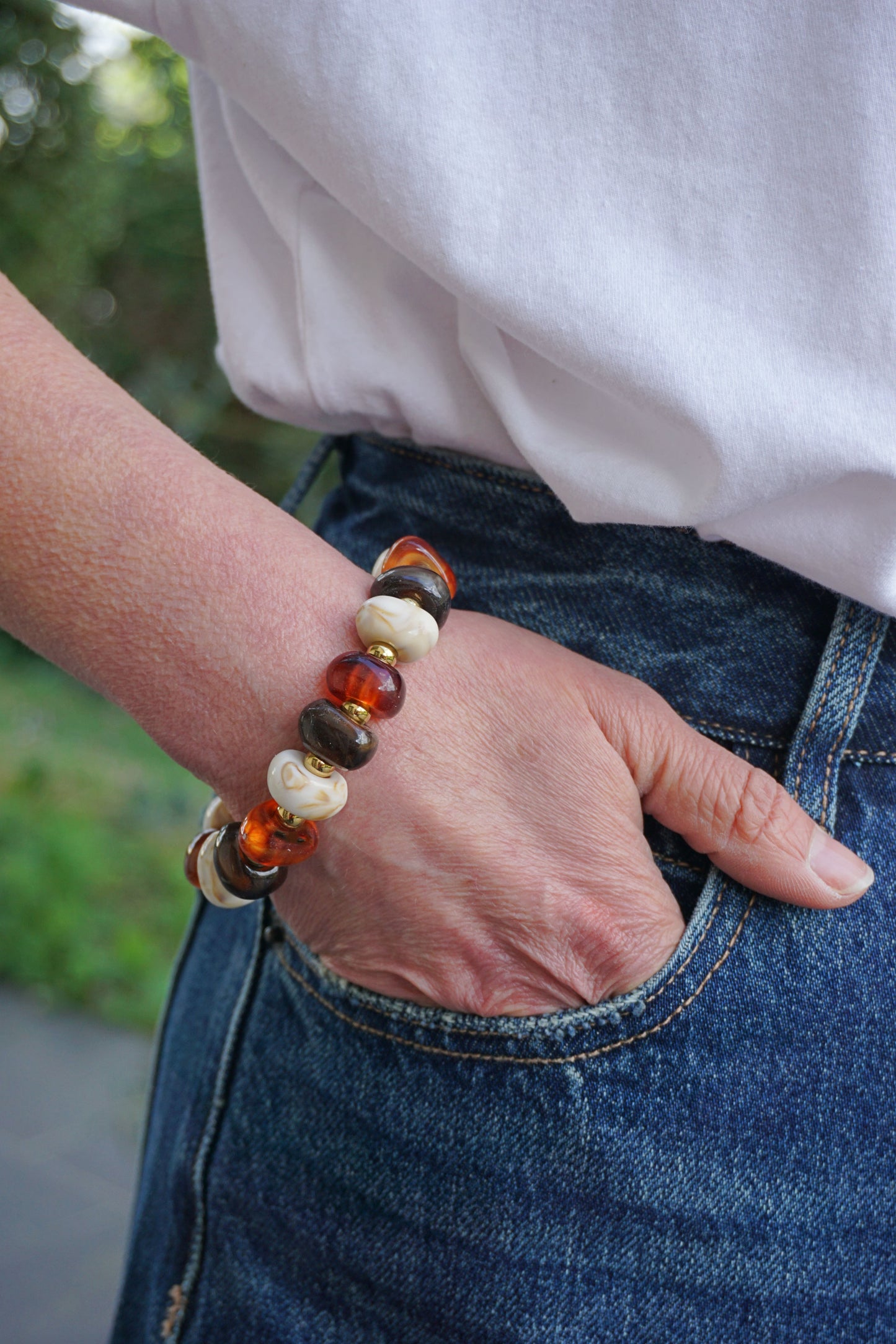 Bracelet résine multicouleurs