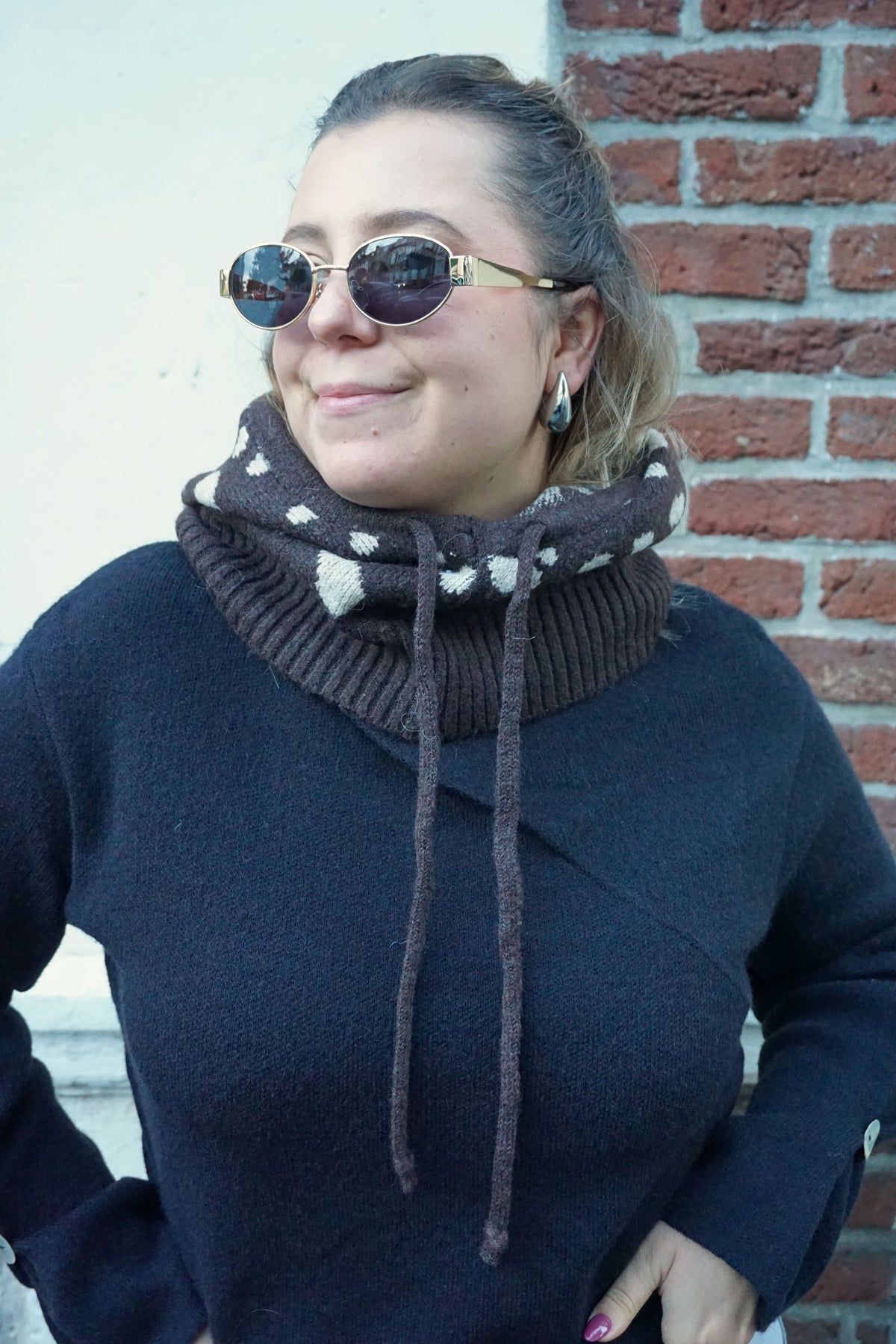 Cagoule motif bambi avec cachemire