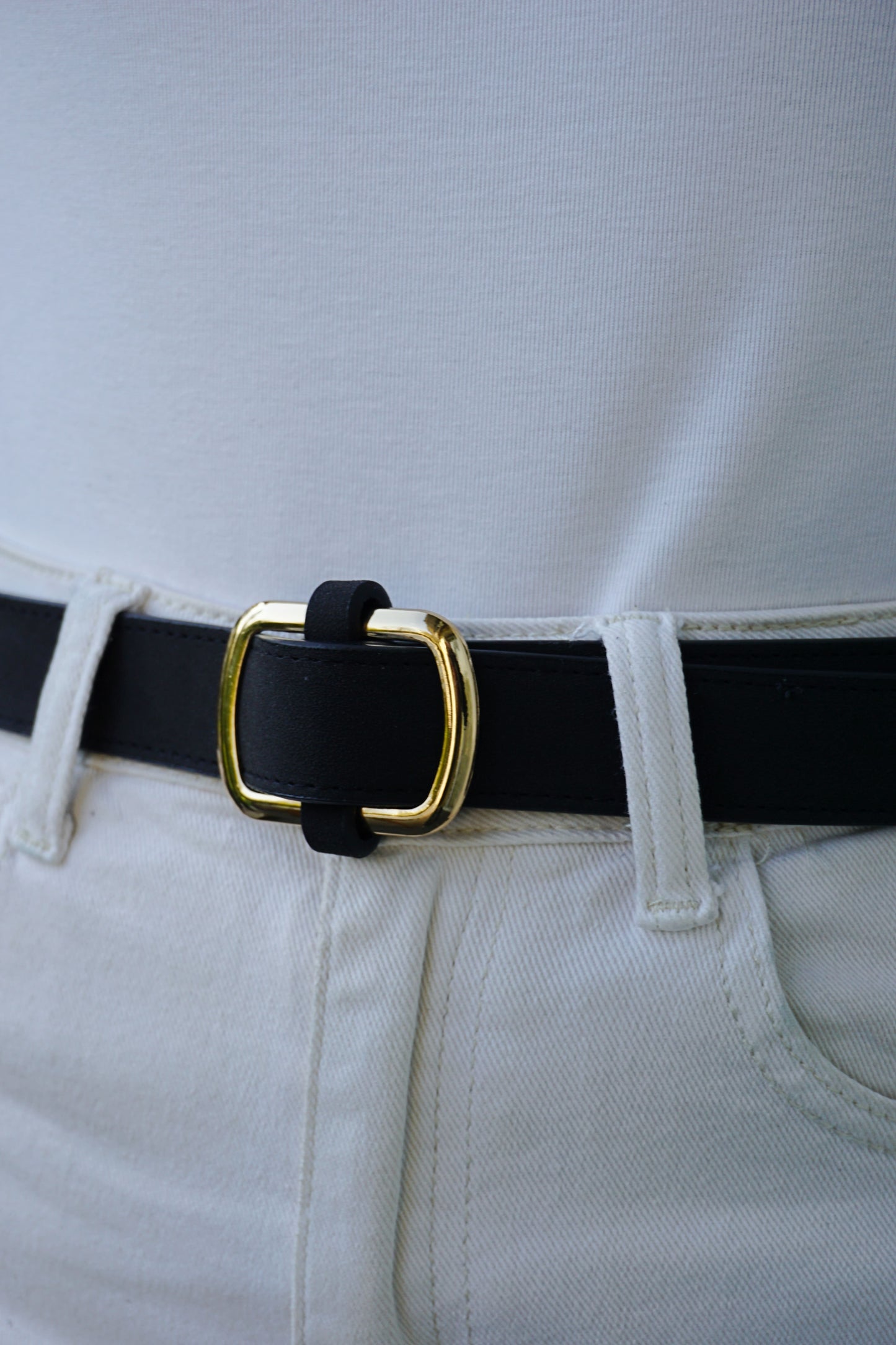 Ceinture similicuir noire