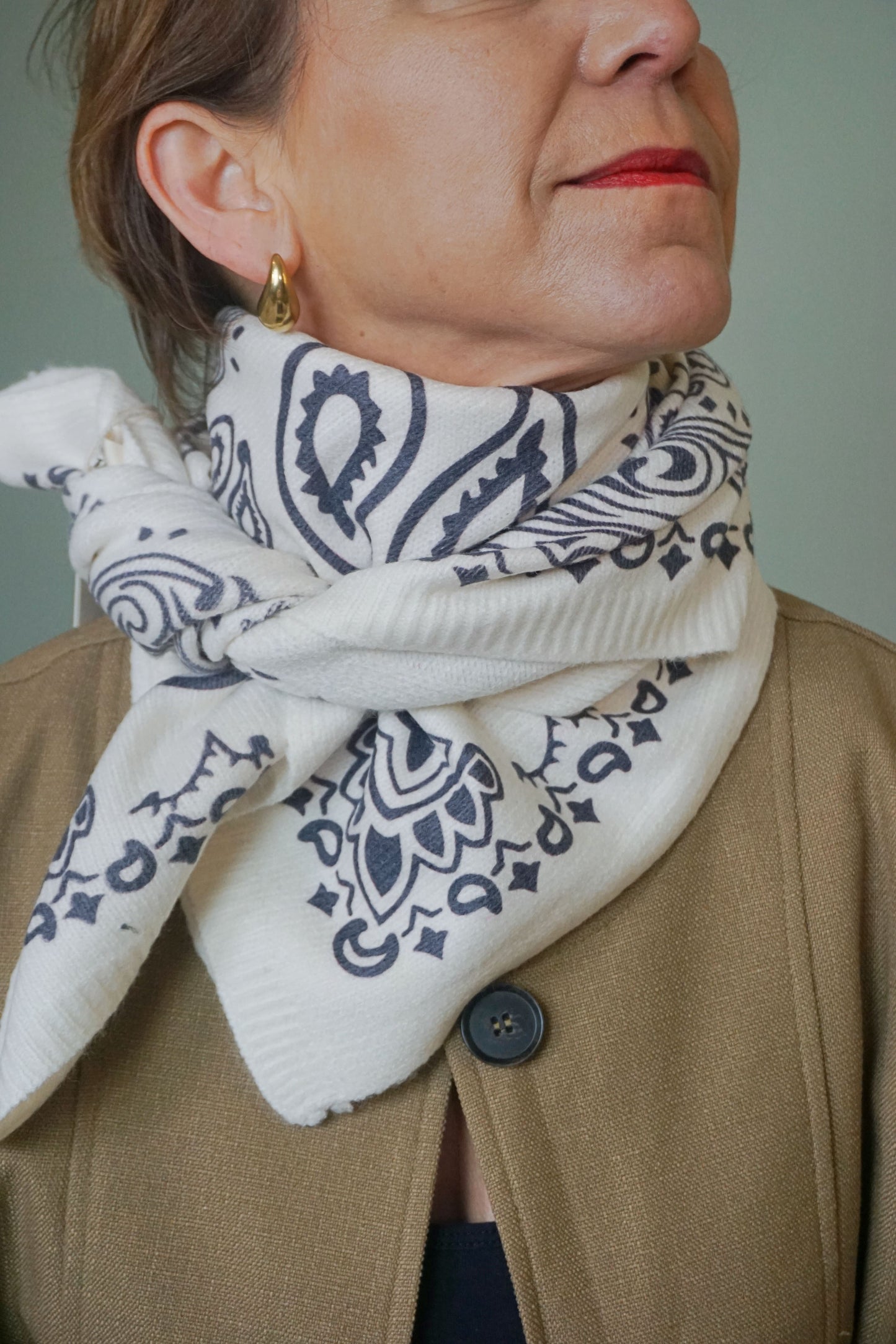 Echarpe bandana blanche