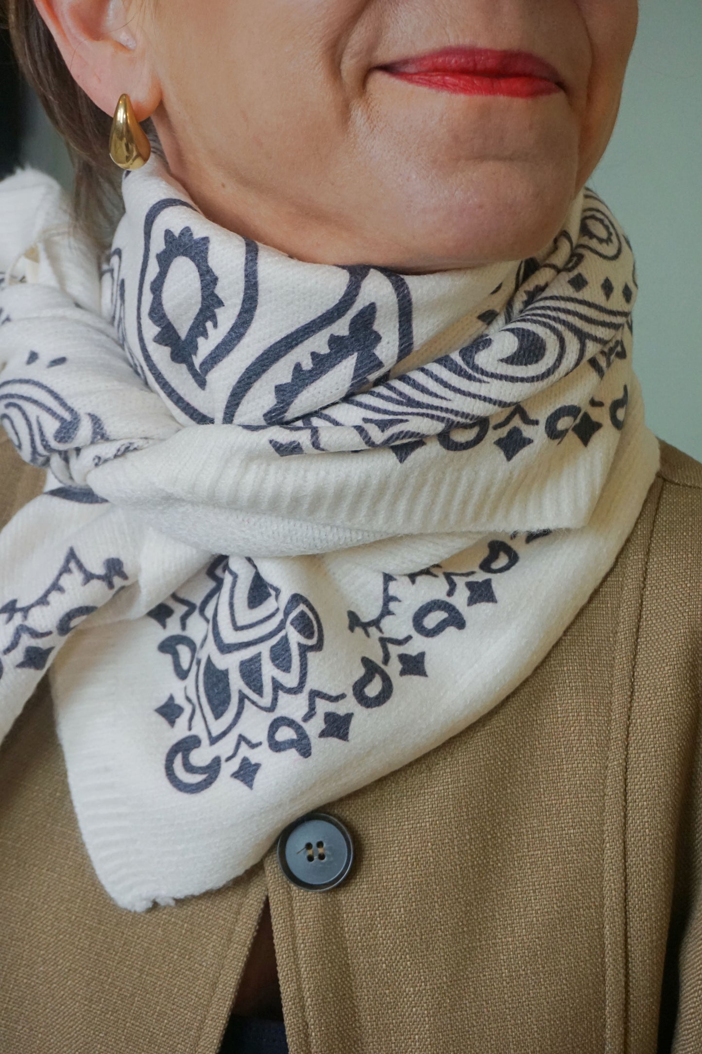 Echarpe bandana blanche