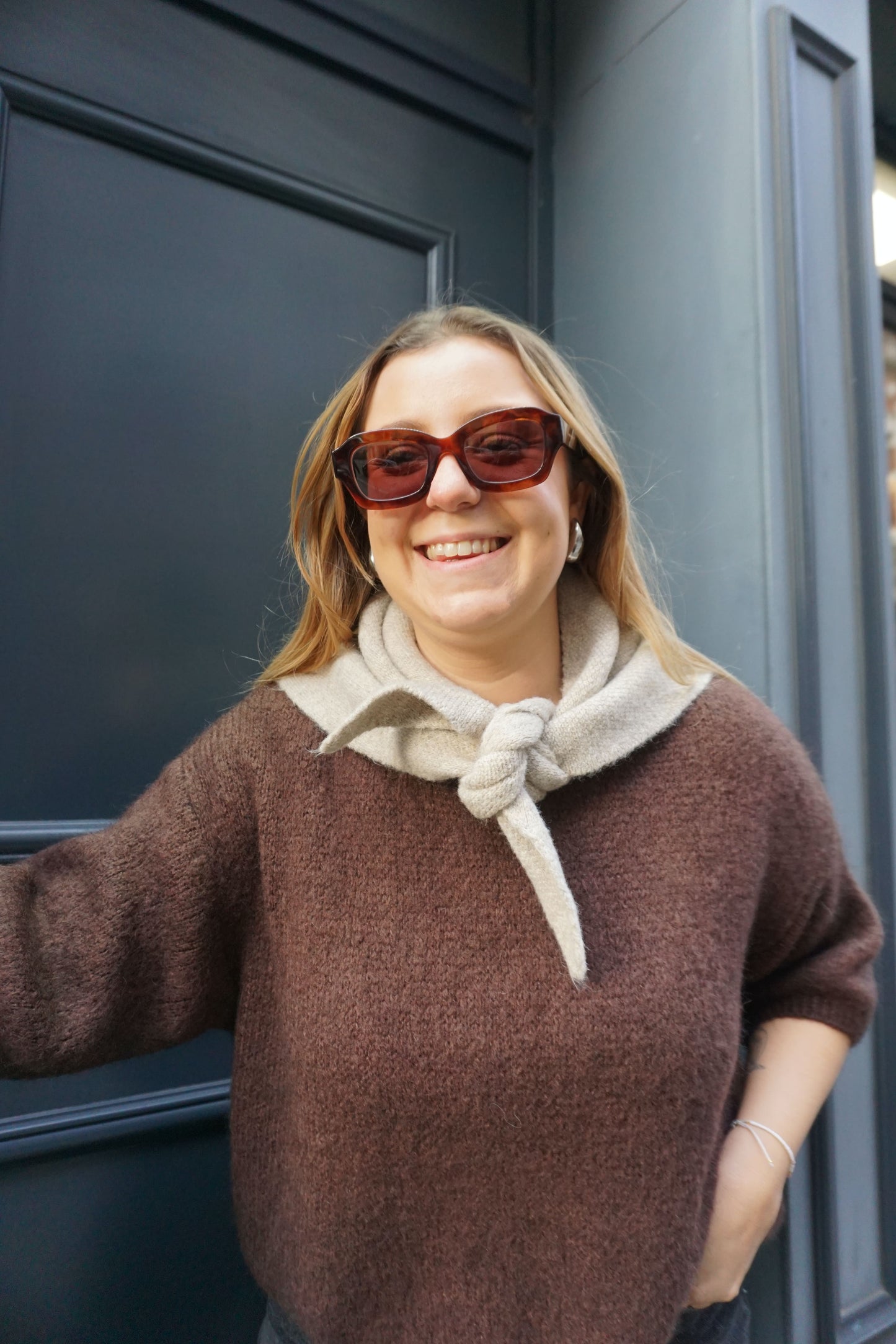 Écharpe Sophie Scarf triangle beige