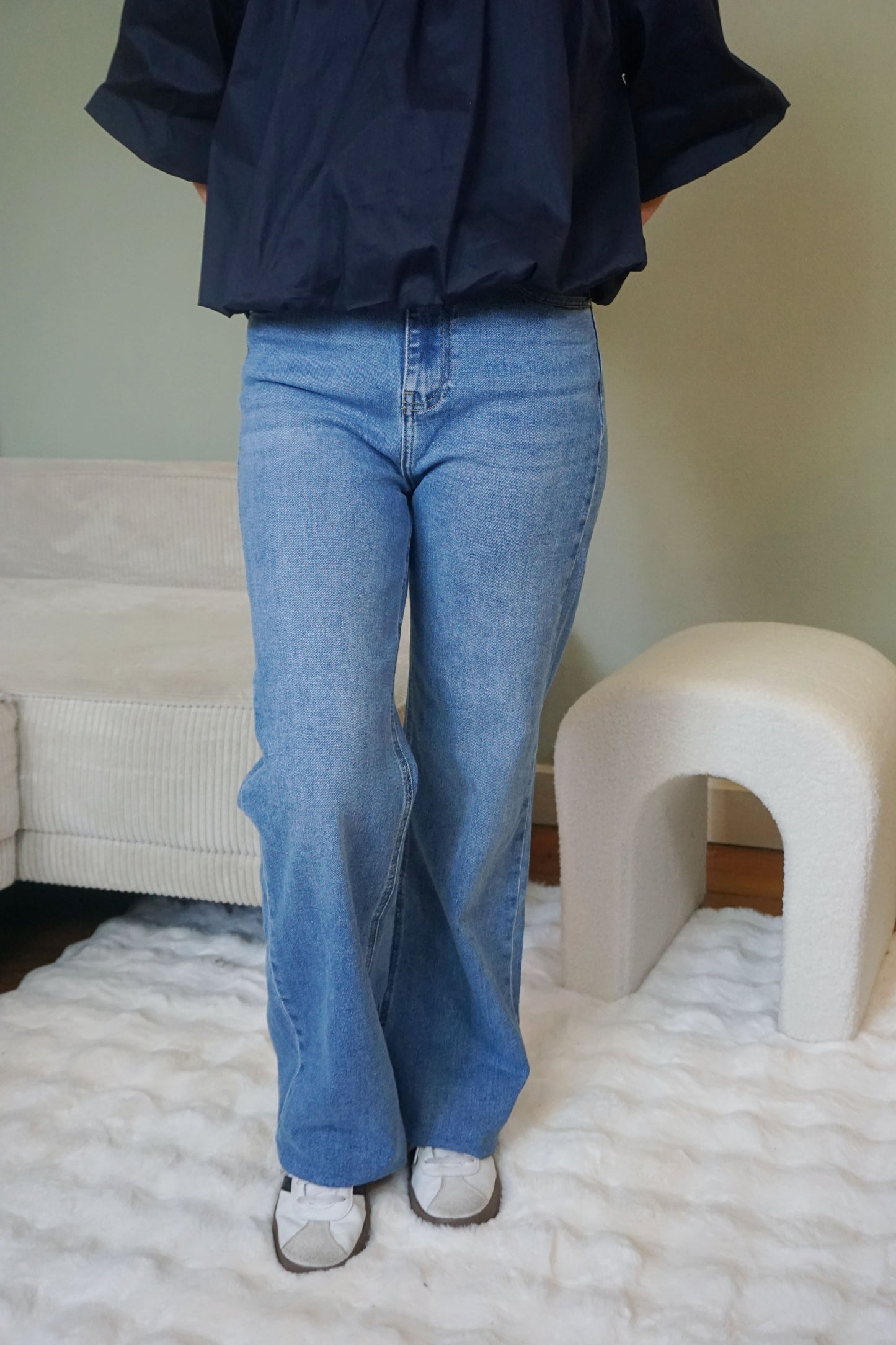Jean wide leg bleu clair