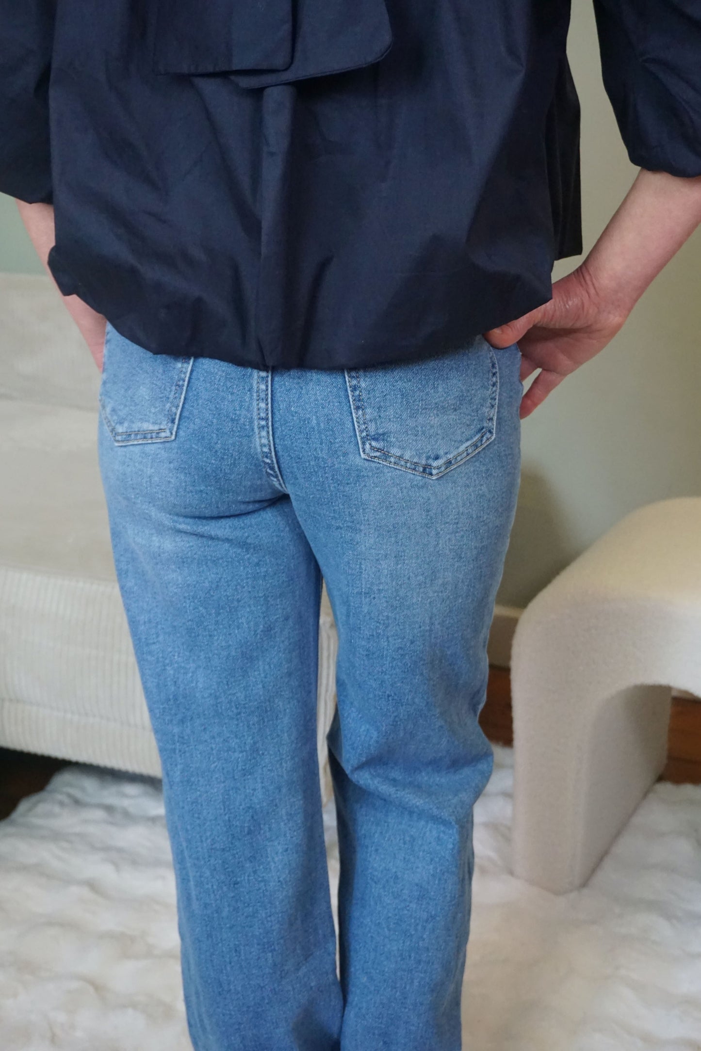 Jean wide leg bleu clair