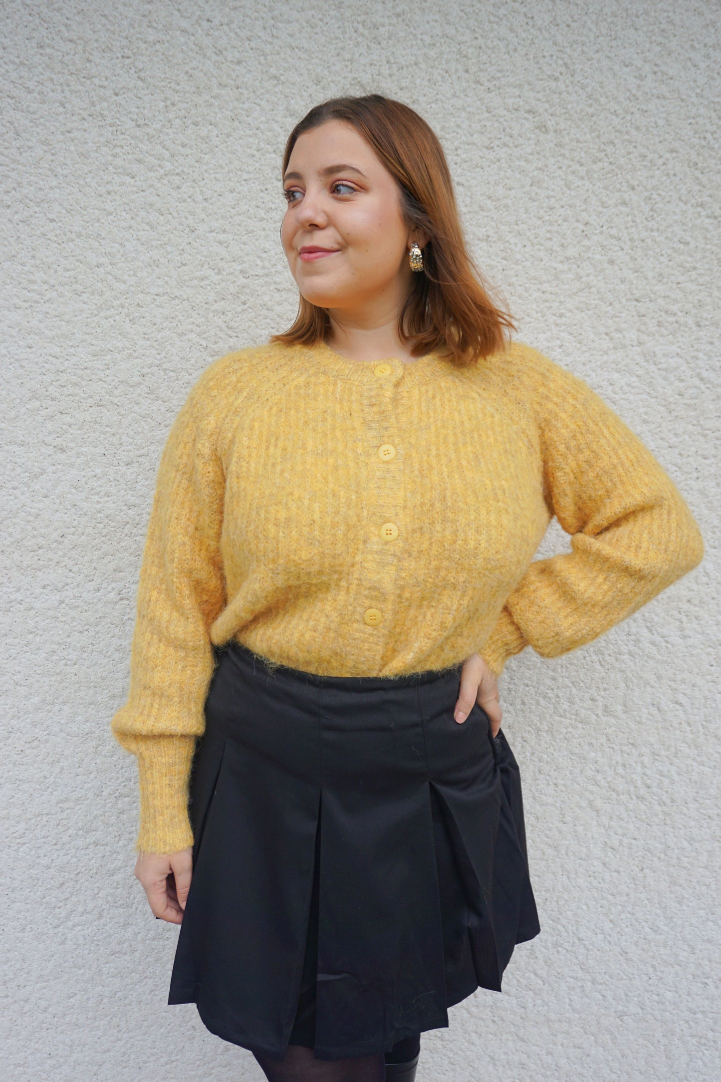 Jupe-short noire plissée