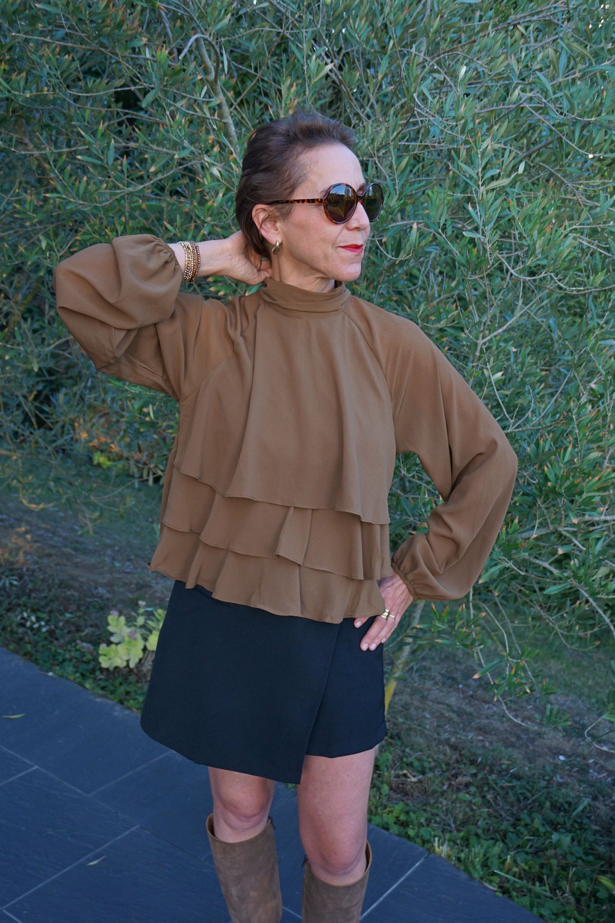 Jupe-short portefeuille noire