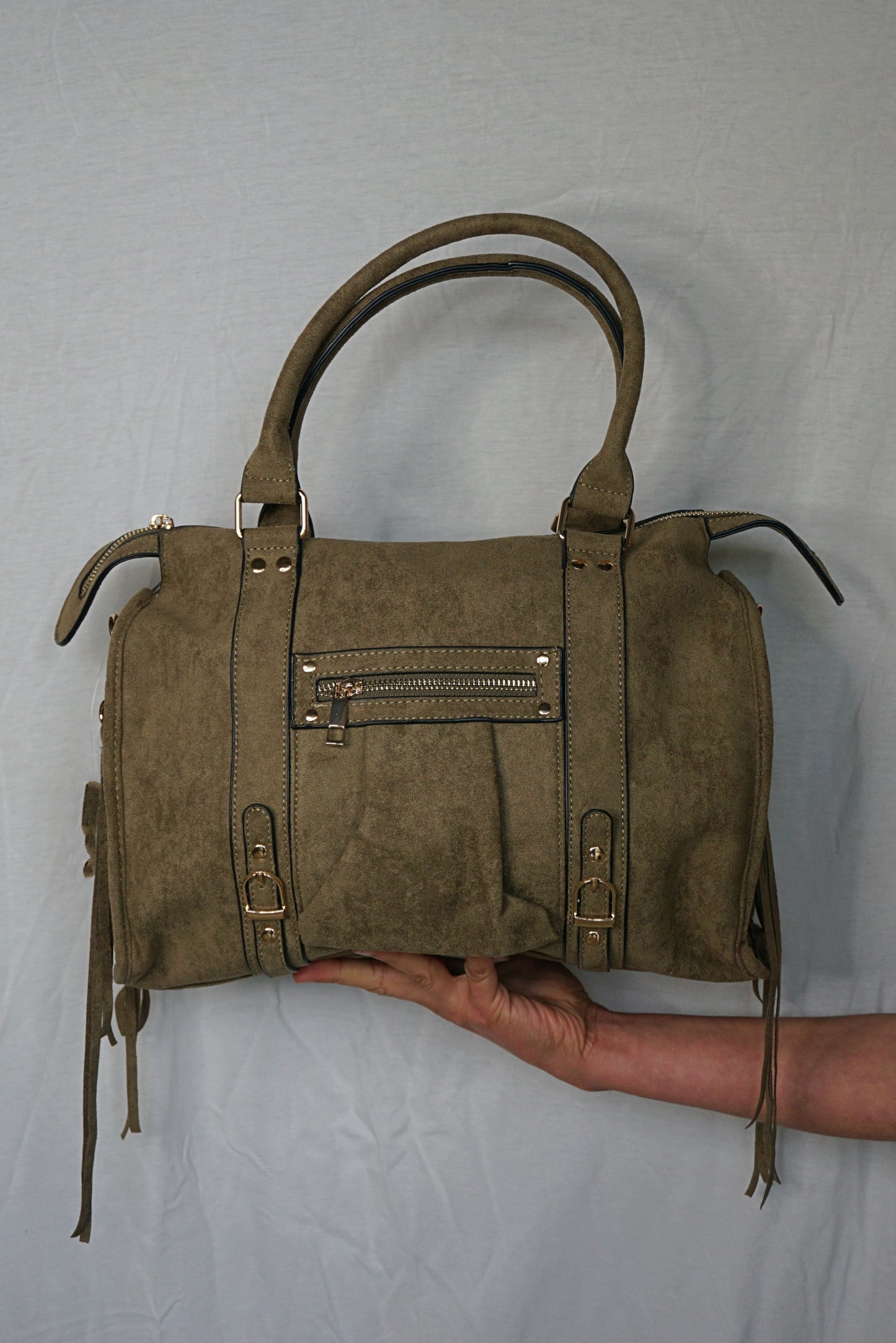 Sac simili daim kaki