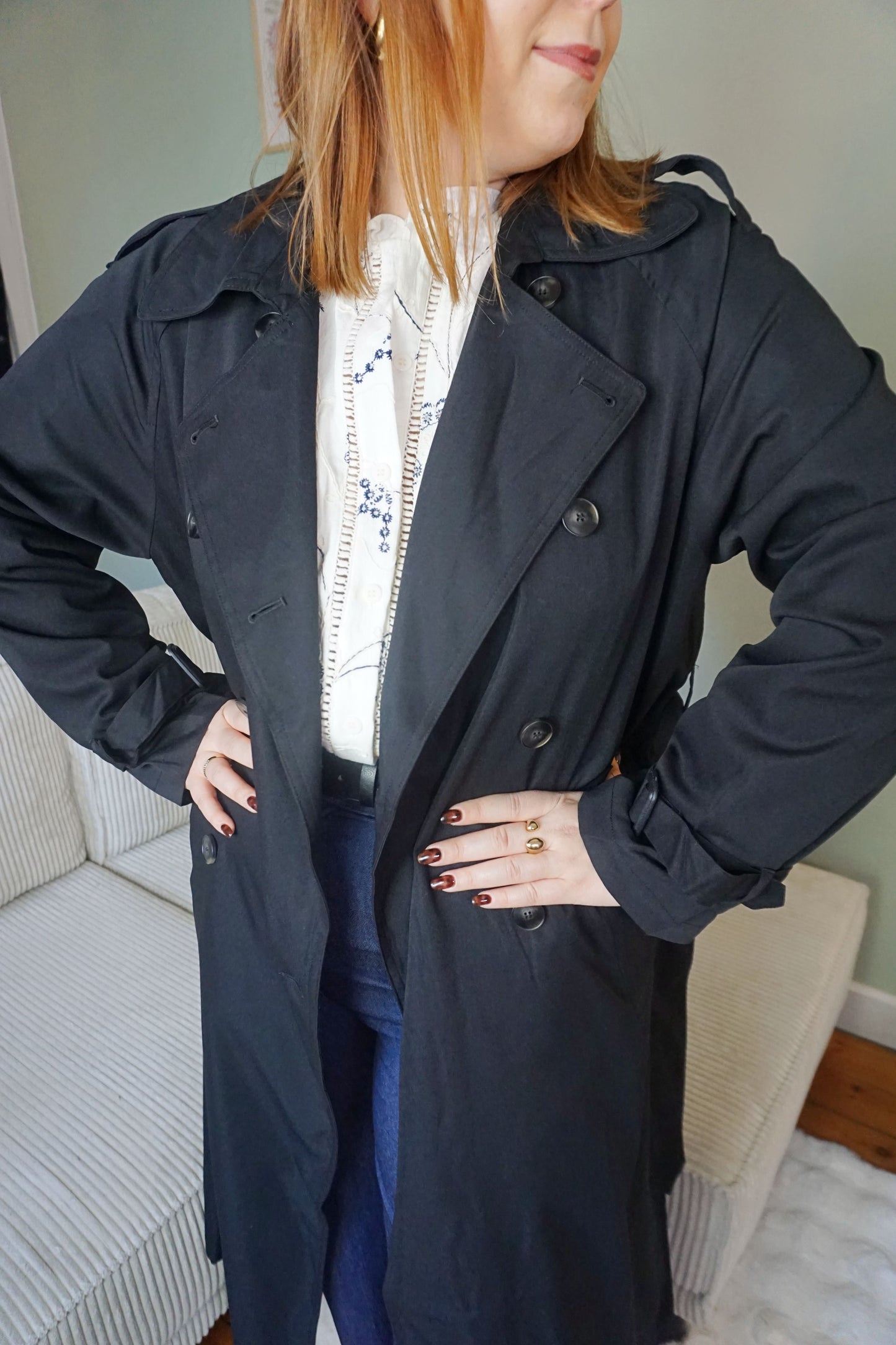 Trench long noir