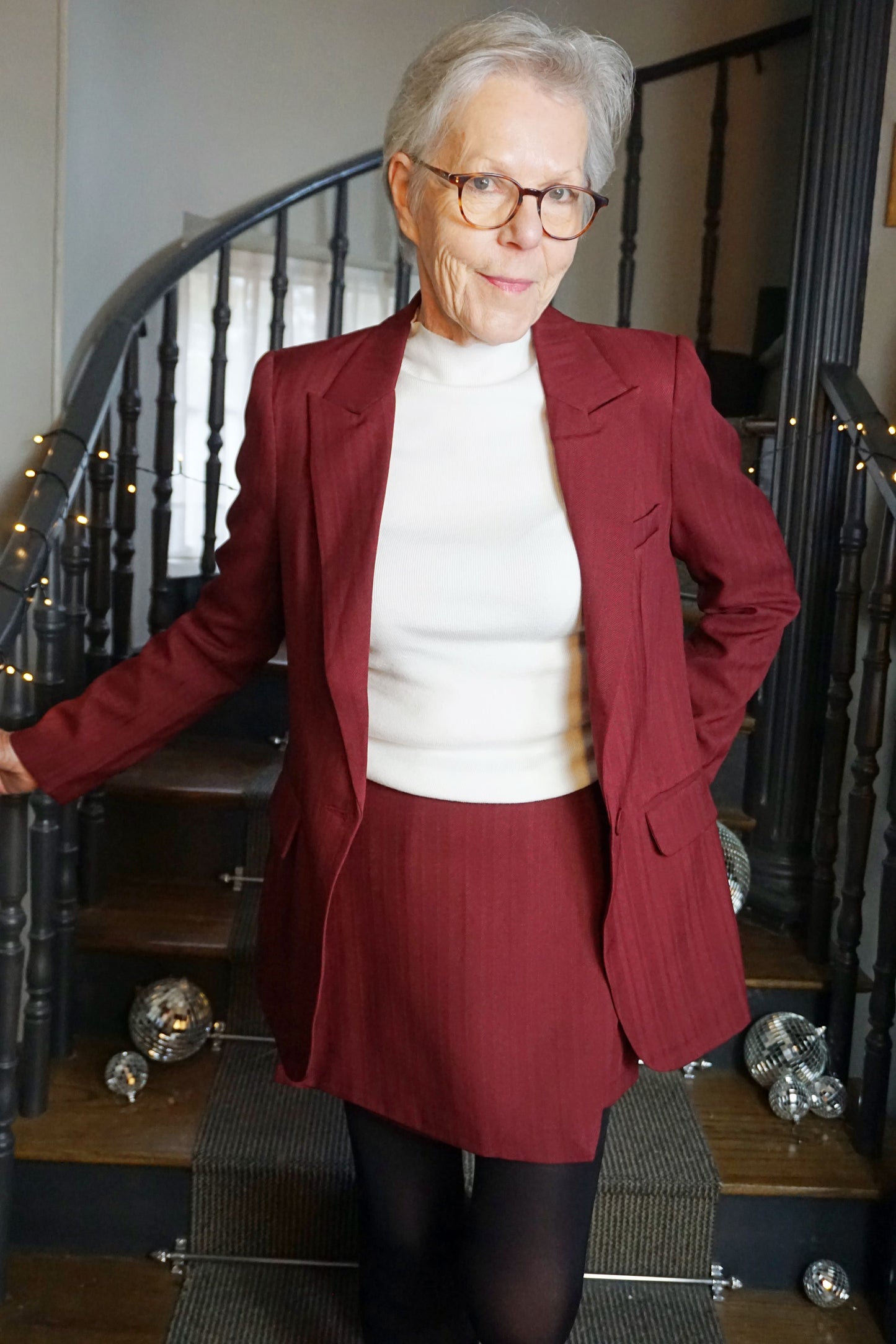 Blazer bordeaux tailleur