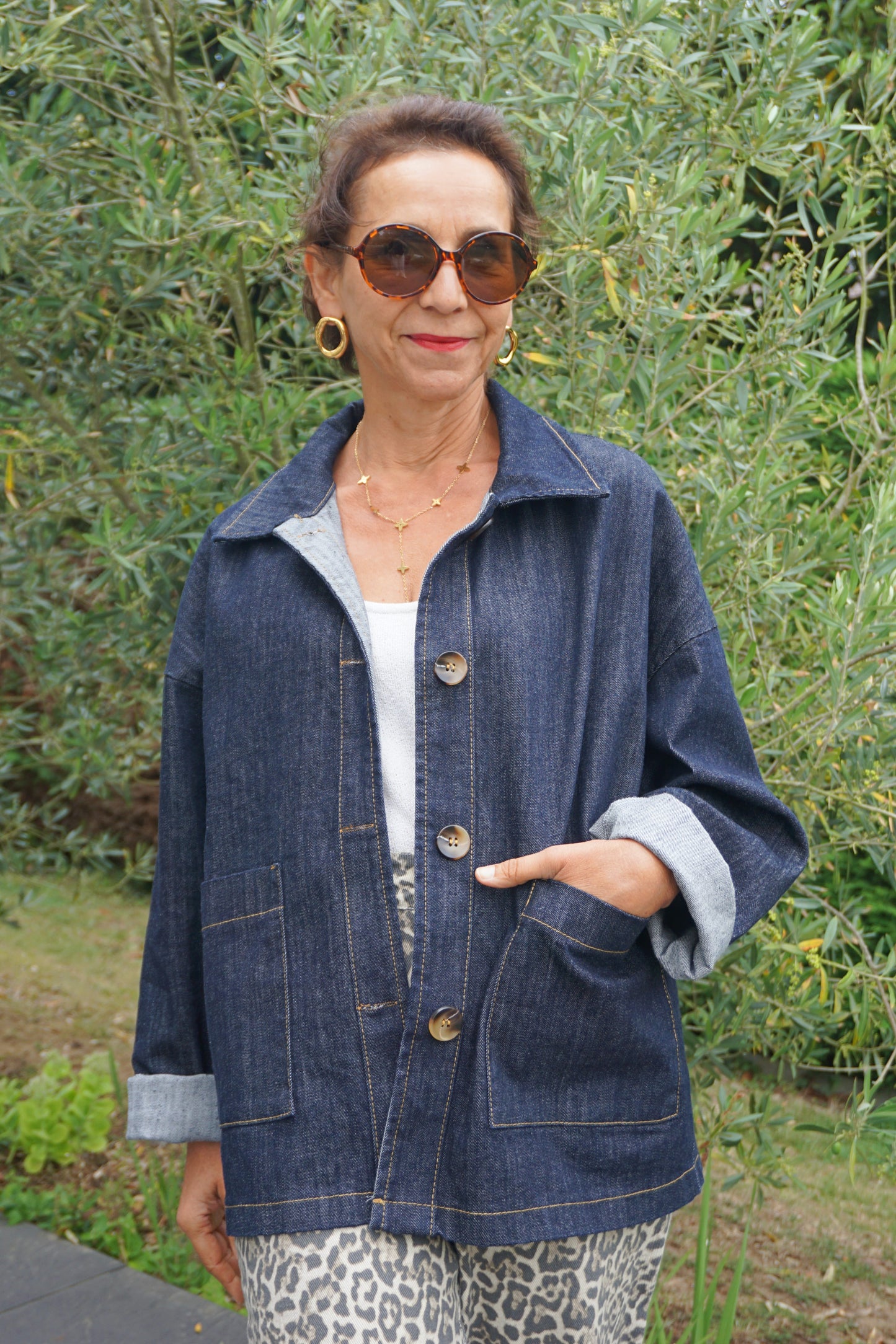 Veste en jean brut