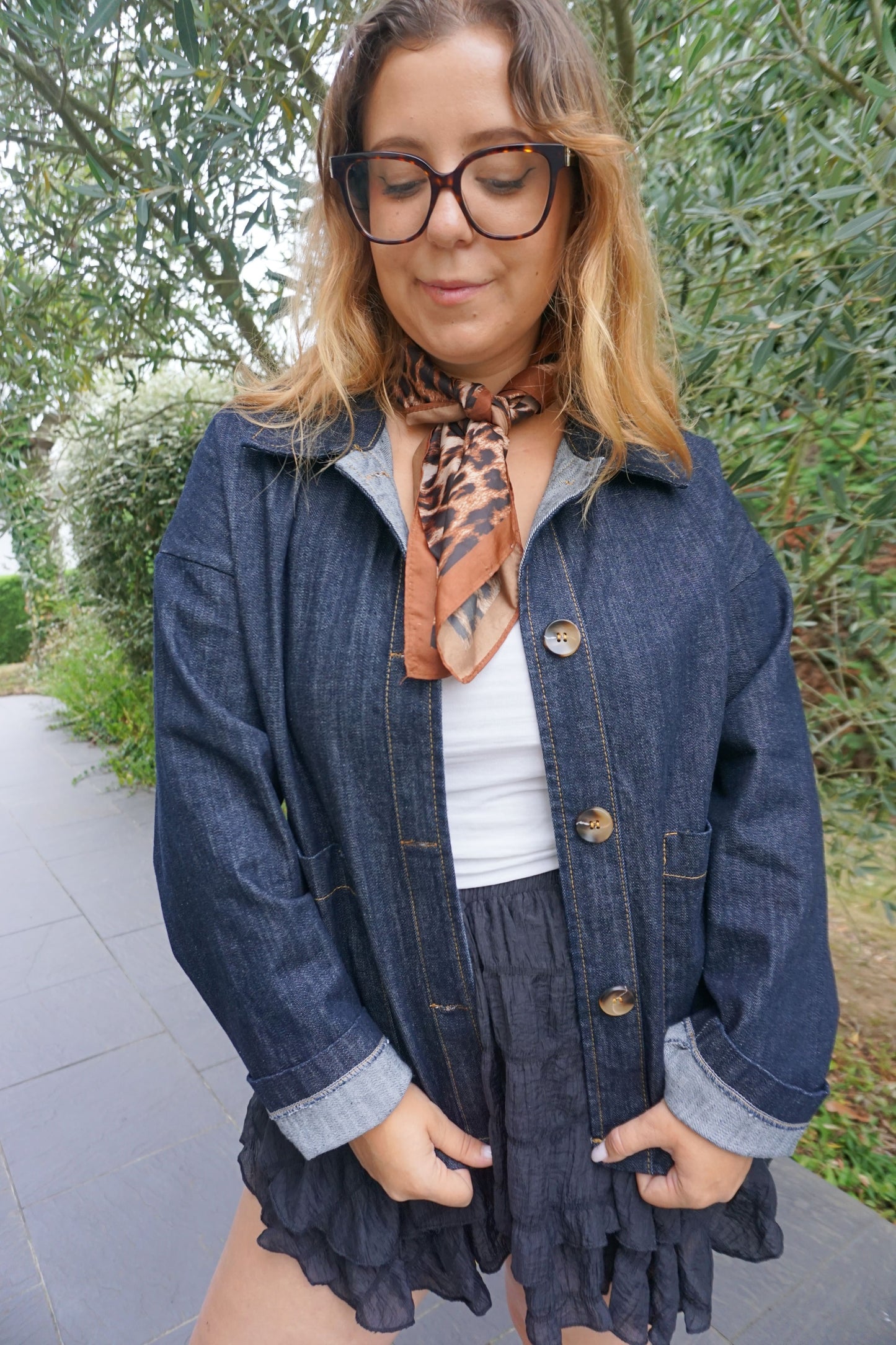 Veste en jean brut