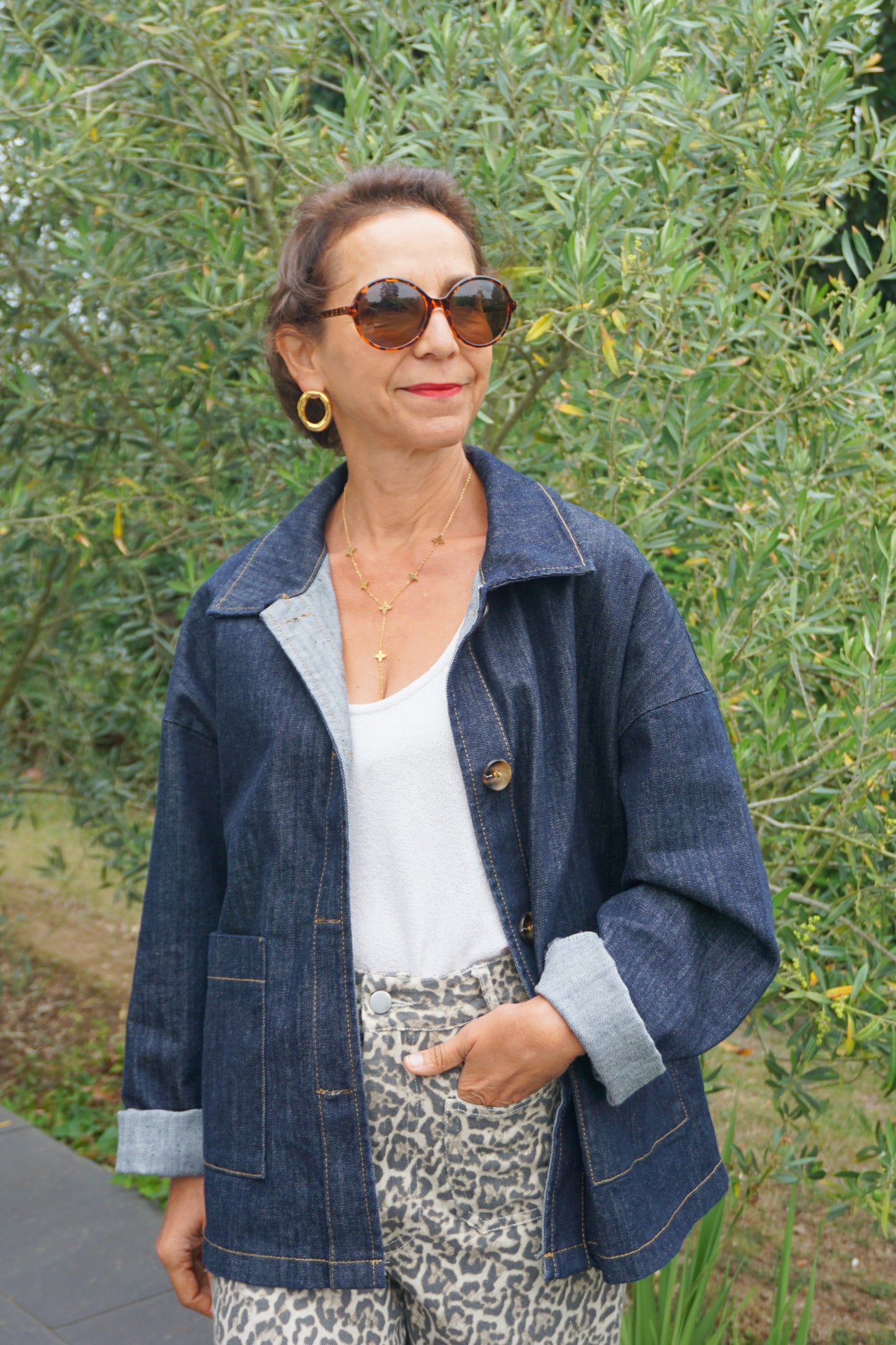 Veste en jean brut