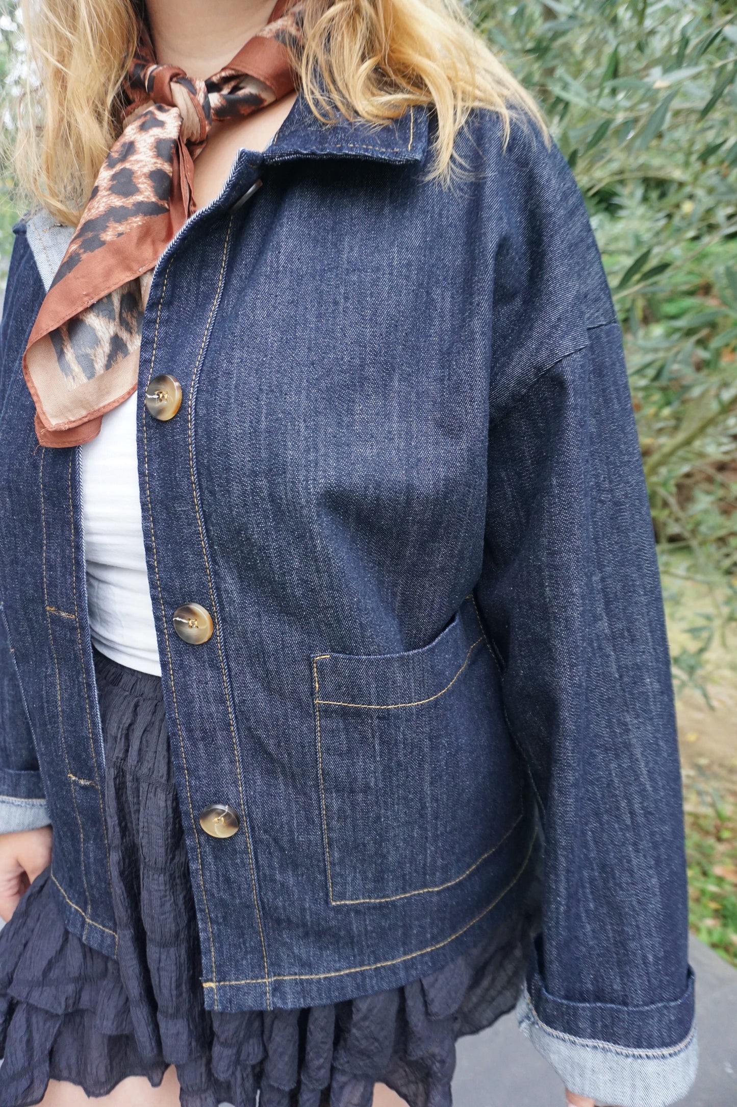 Veste en jean brut