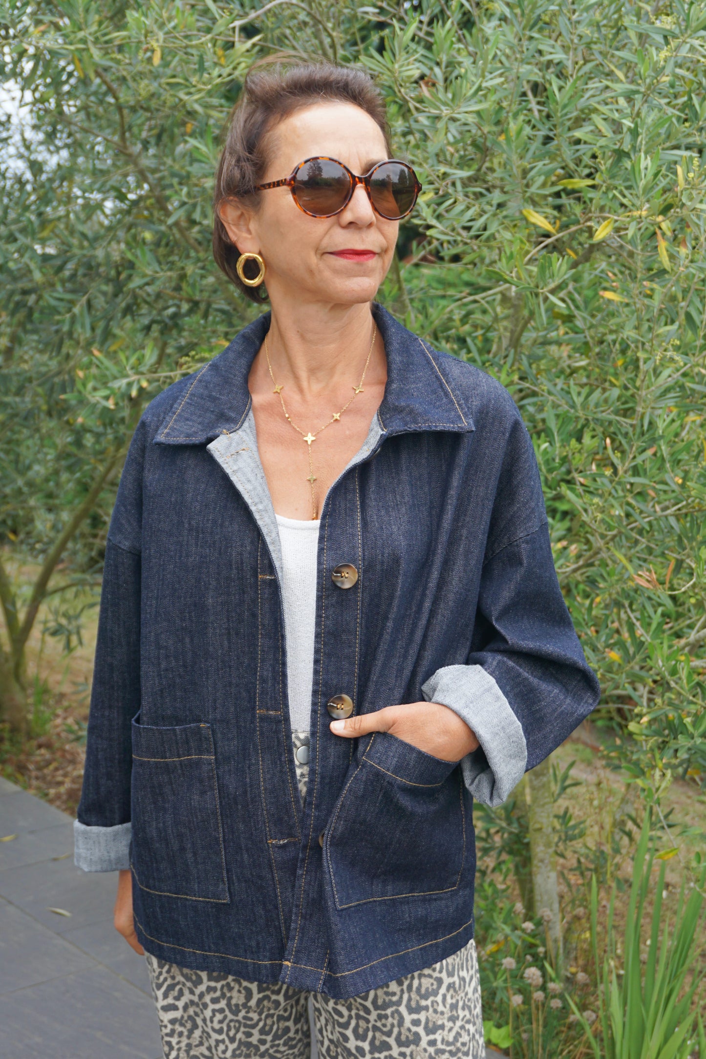 Veste en jean brut