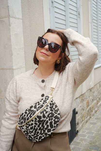 Leopard cotton fanny pack