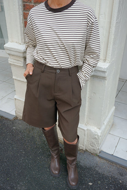 Bermuda marron tailleur