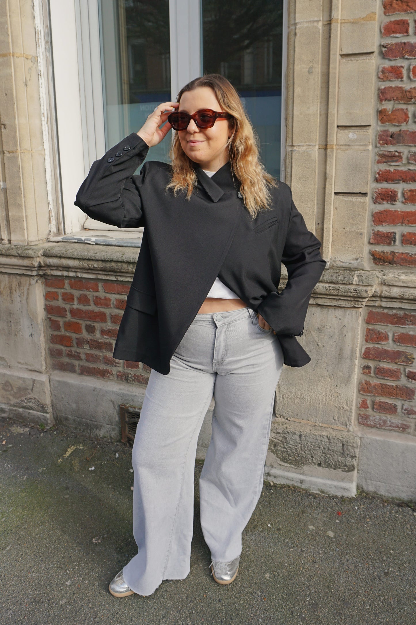 Blazer asymétrique noir