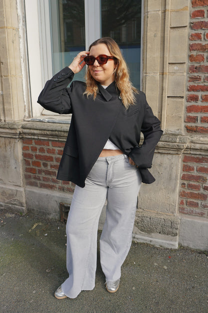 Blazer asymétrique noir