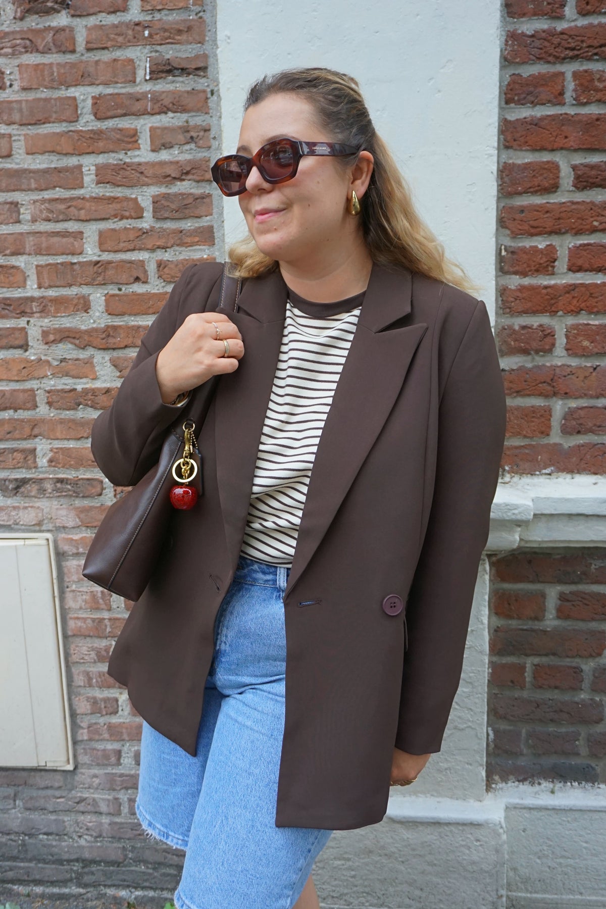 Blazer marron coupe droite