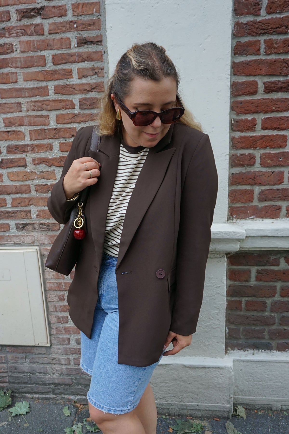 Blazer marron coupe droite