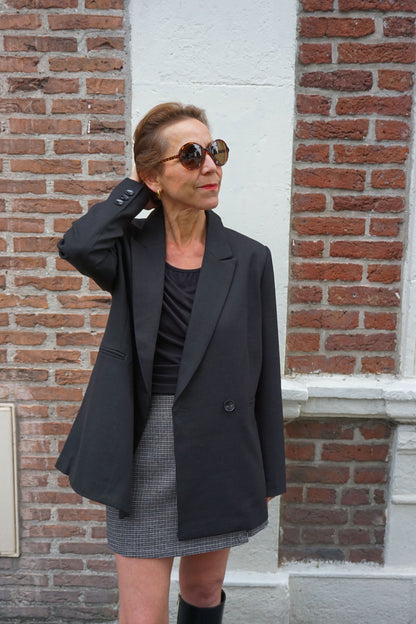 Blazer noir coupe droite