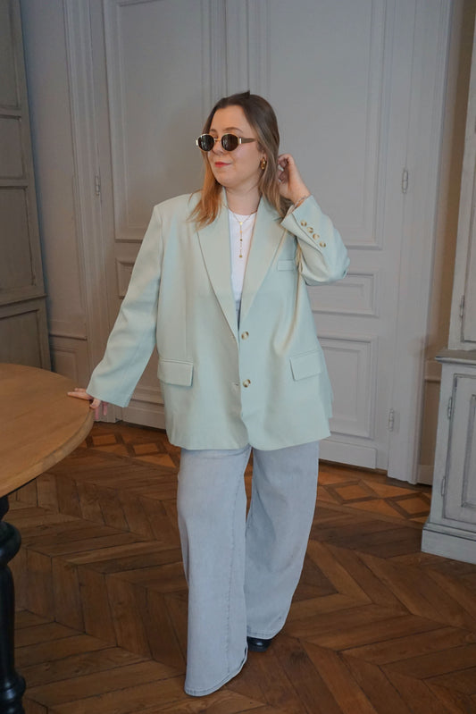 Blazer vert menthe pastel