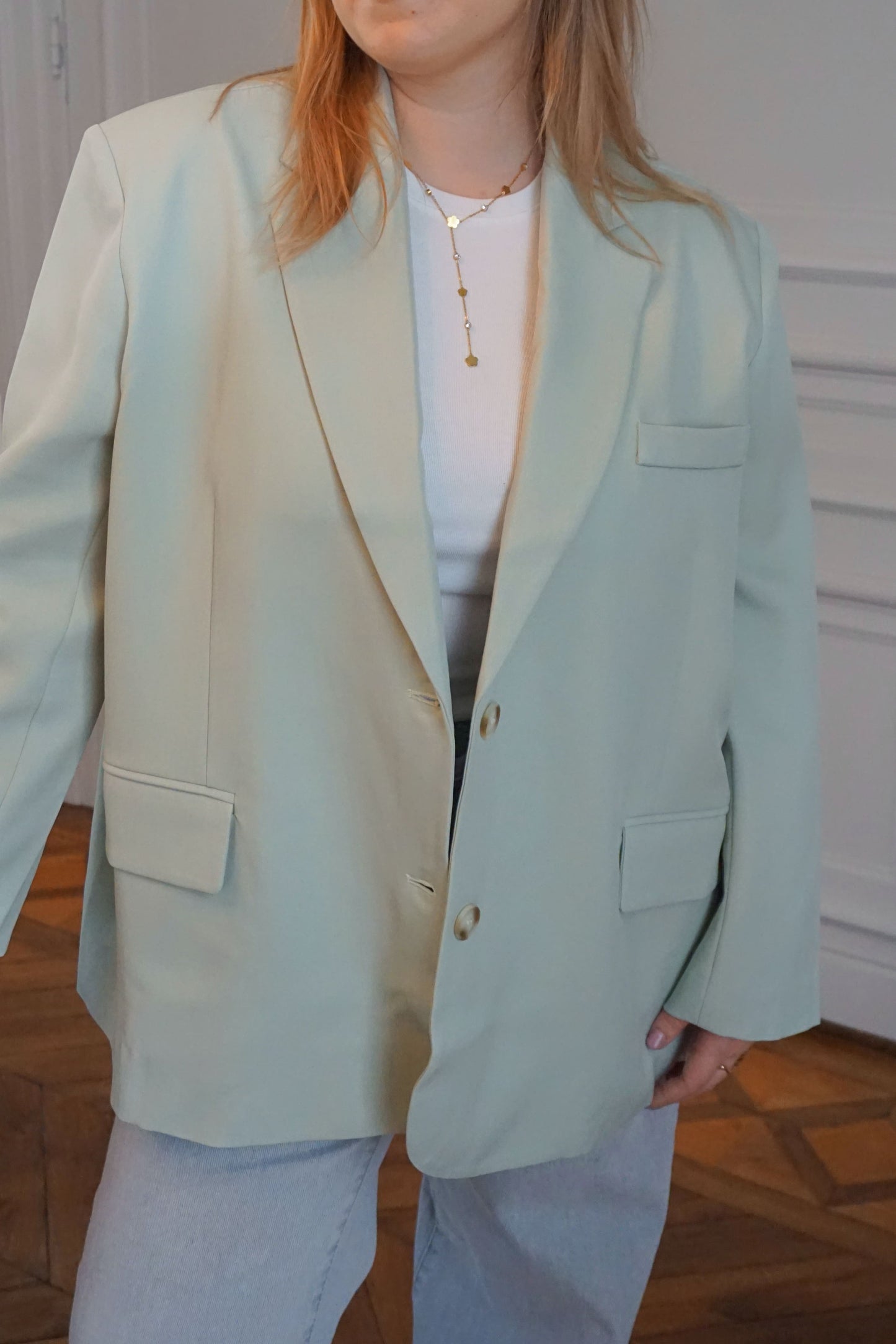 Blazer vert menthe pastel