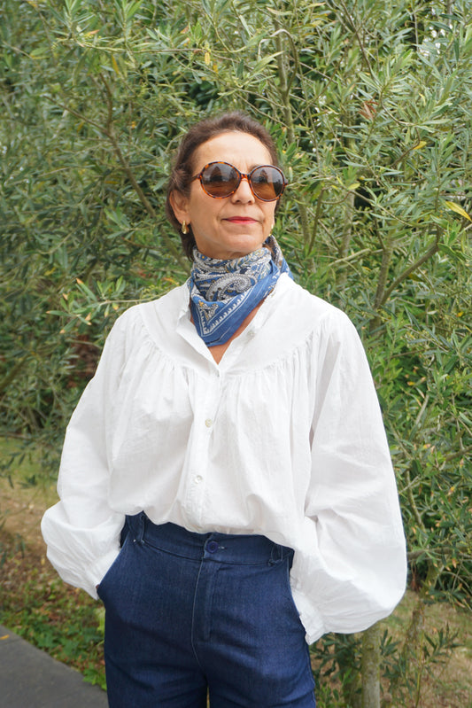 Blouse fluide coton blanche