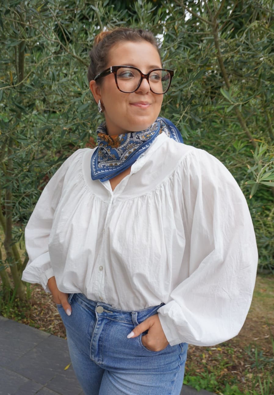 Blouse fluide coton blanche