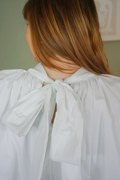 Blouse manches ballon blanche