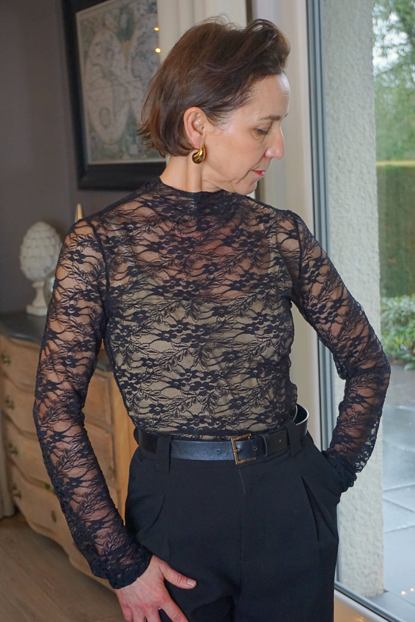 Body en dentelle noire