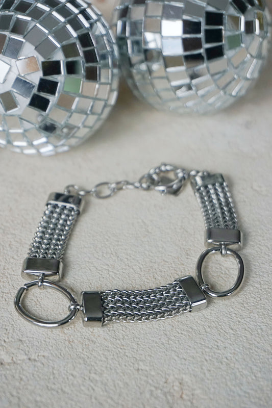 Bracelet argenté chaîne maille&nbsp;