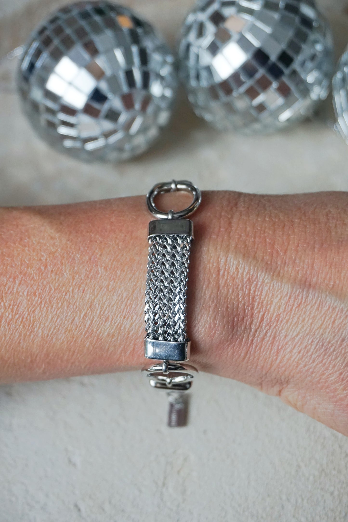 Bracelet argenté chaîne maille&nbsp;