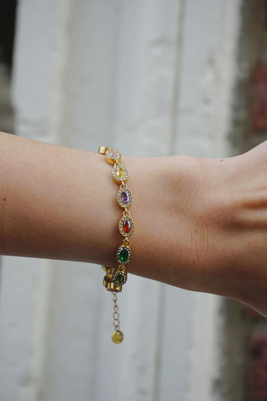 Bracelet doré multicolore