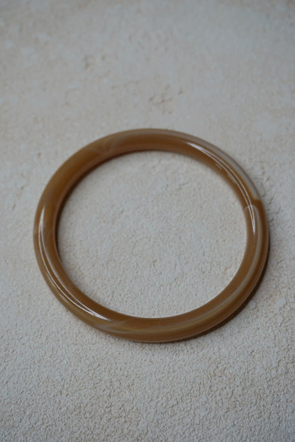 Bracelet fin résine marron clair