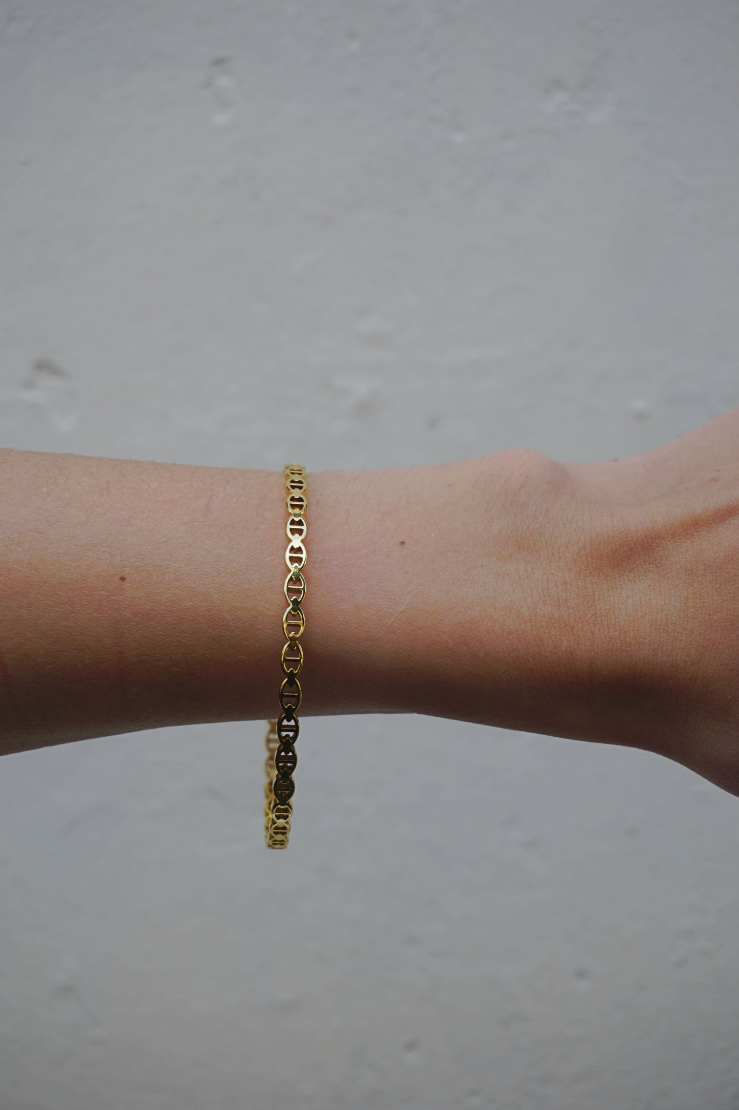 Bracelet jonc doré et boucles