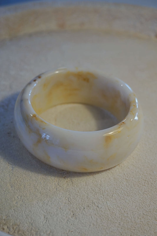 Bracelet large résine blanc