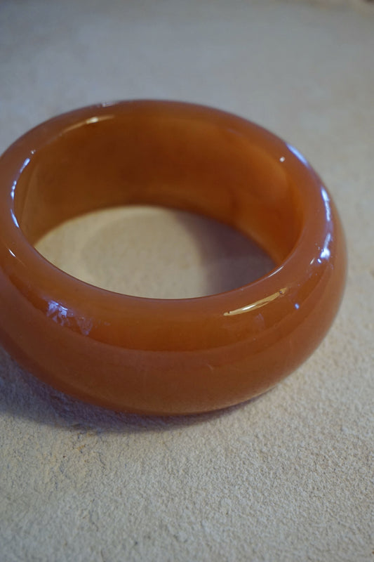 Bracelet large résine terracotta