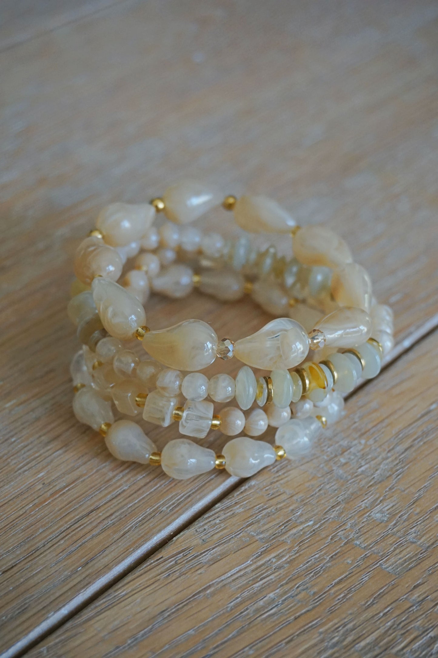 Bracelets résine rose poudré