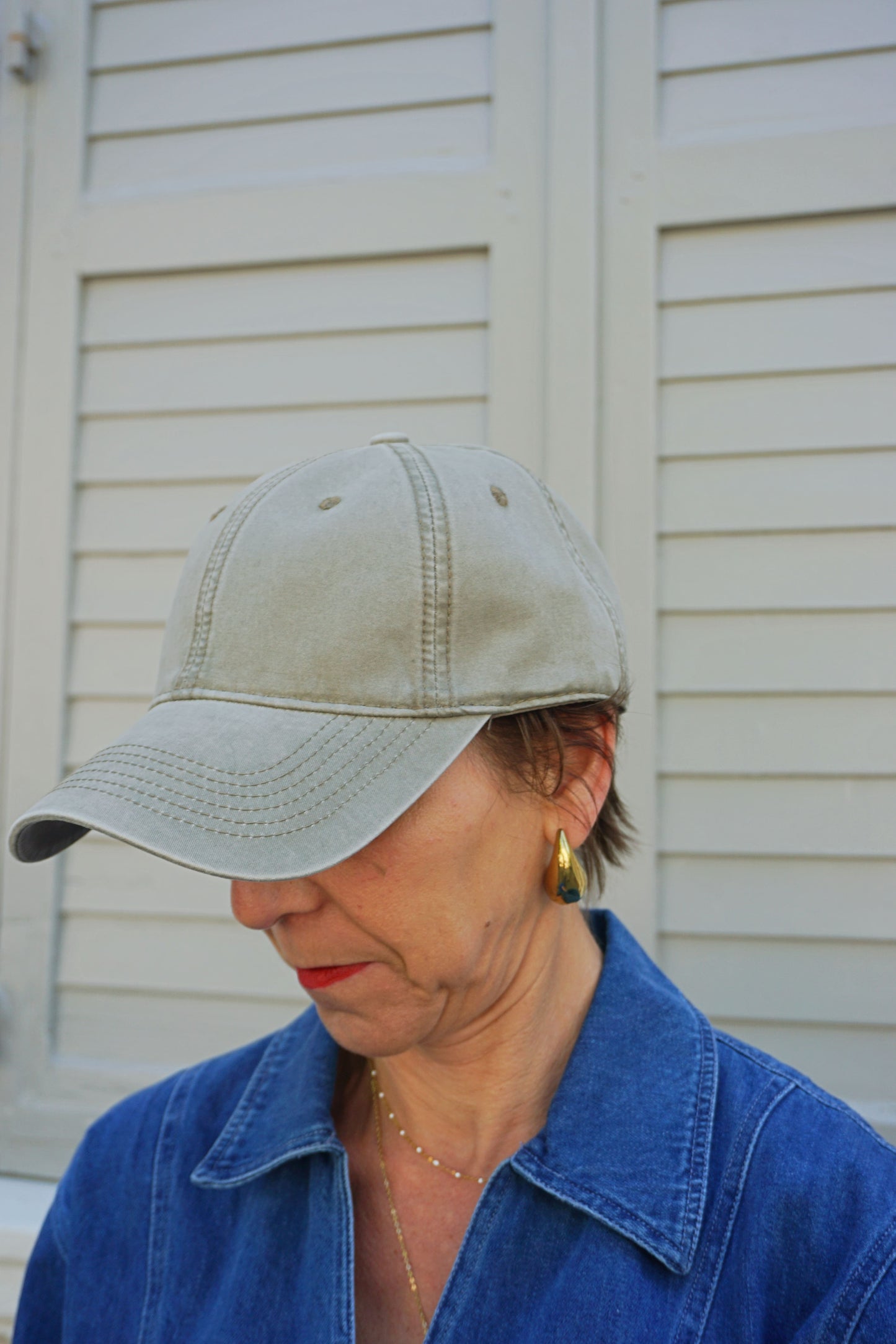 Casquette en coton kaki clair