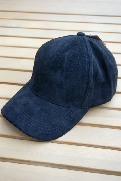 Casquette effet daim noire