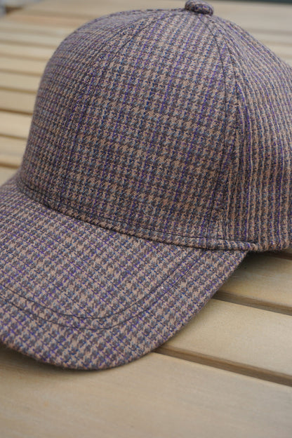 Casquette motif prince de galles