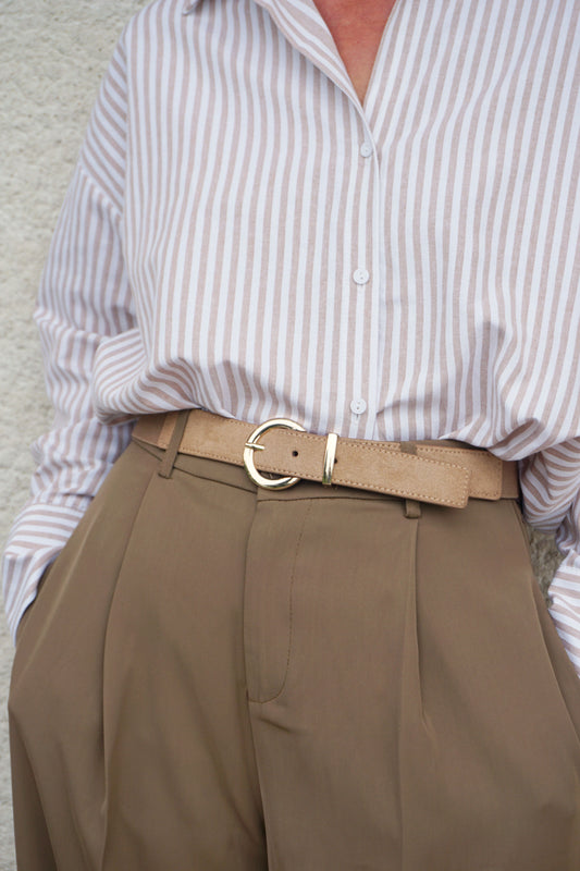 Ceinture beige élastique