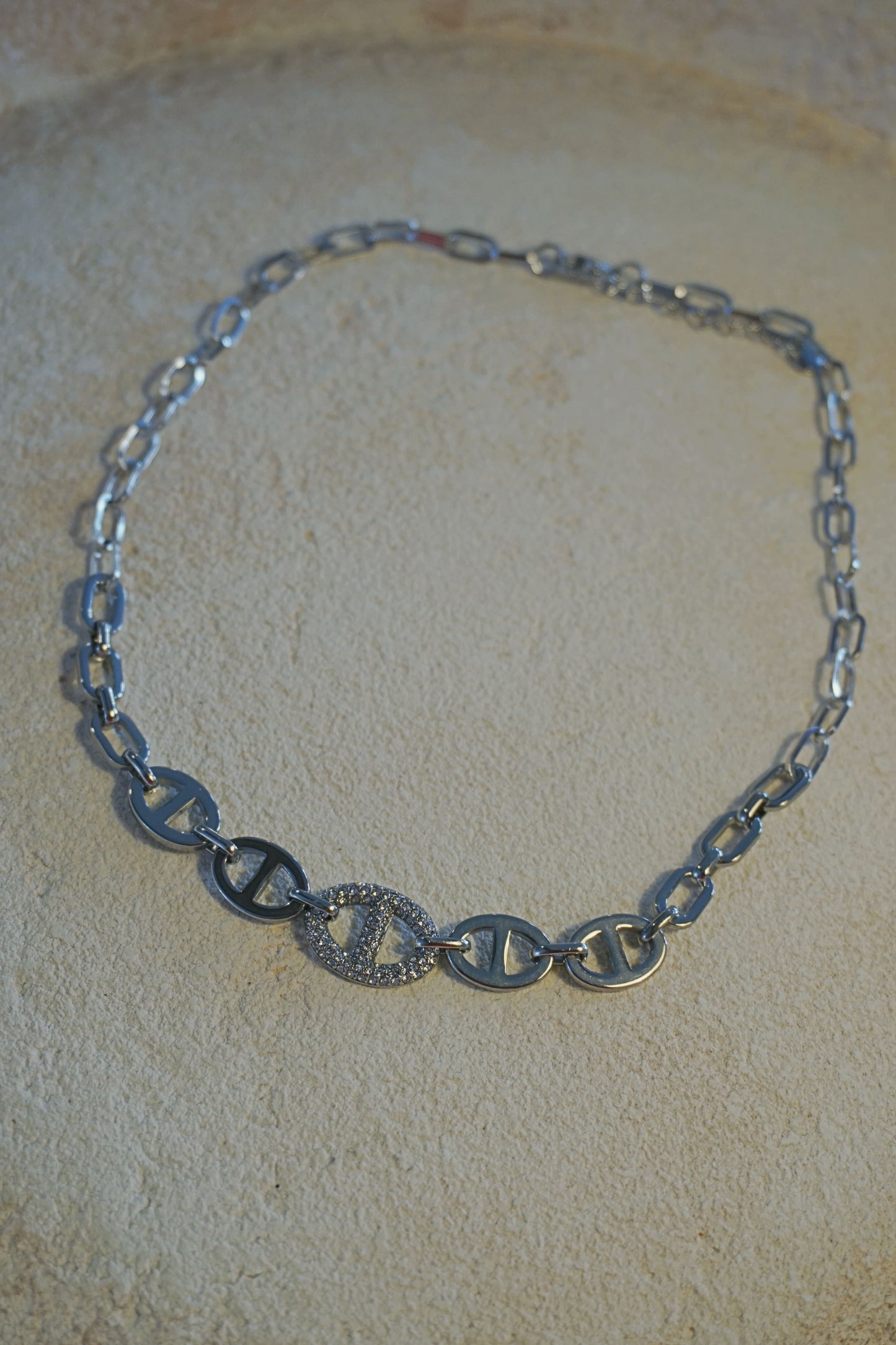 Collier argenté maille chaîne