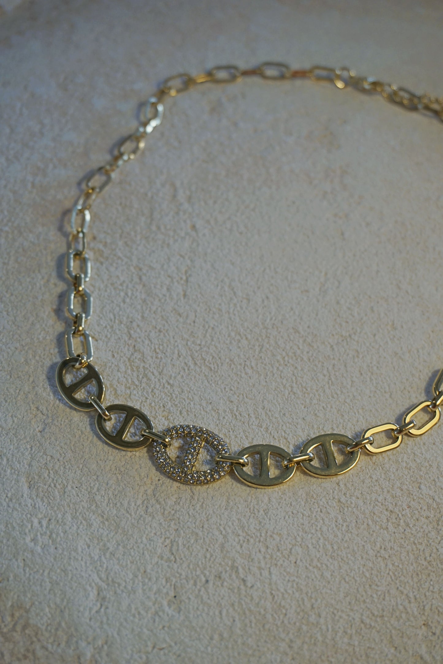 Collier doré maille chaîne