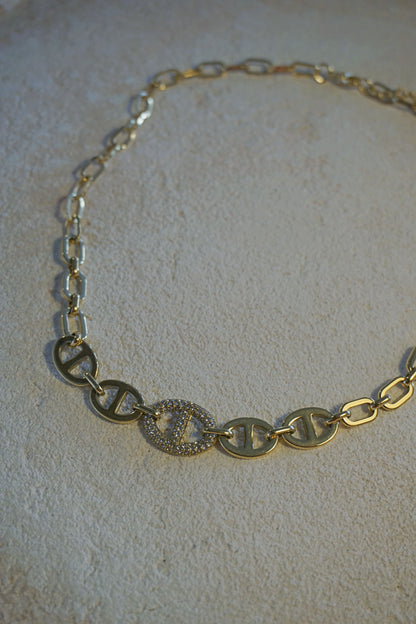 Collier doré maille chaîne